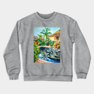 Mexican Poolside at Dawn Crewneck Sweatshirt